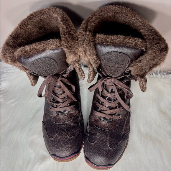 PAJAR Dark Brown Boots Faux Fur Cuff - Picture 4 of 8